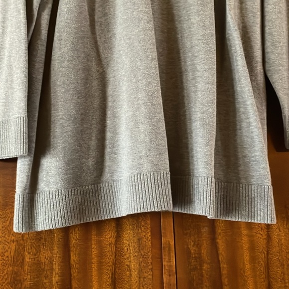 Jeanne Pierre Gray 100% Cotton Tunic gray Sweater Cowl Neck Long Sleeve Size 1X - Picture 13 of 15